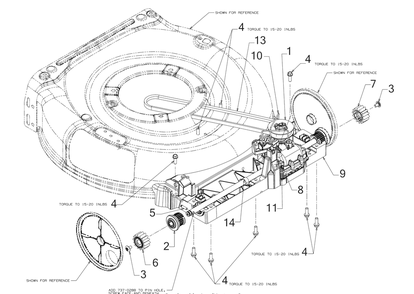 Front Drive Diagram and Parts List for SC700E (12AEN2S7756)(2018) Cub Cadet Lawn Mower